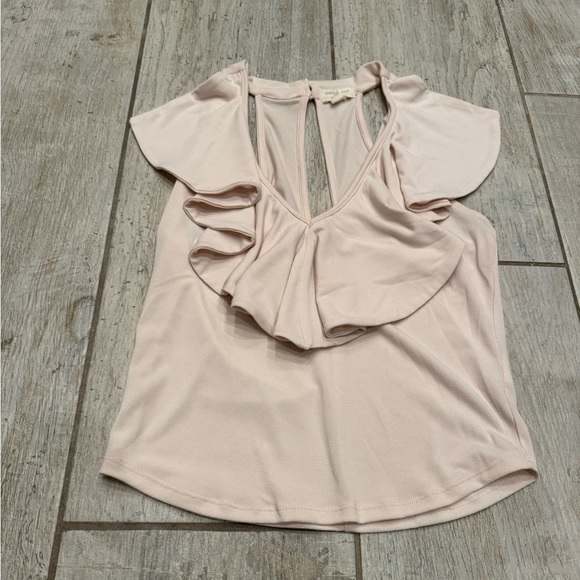 Pale Pink Stretchy Knit Blouse - Picture 1 of 5